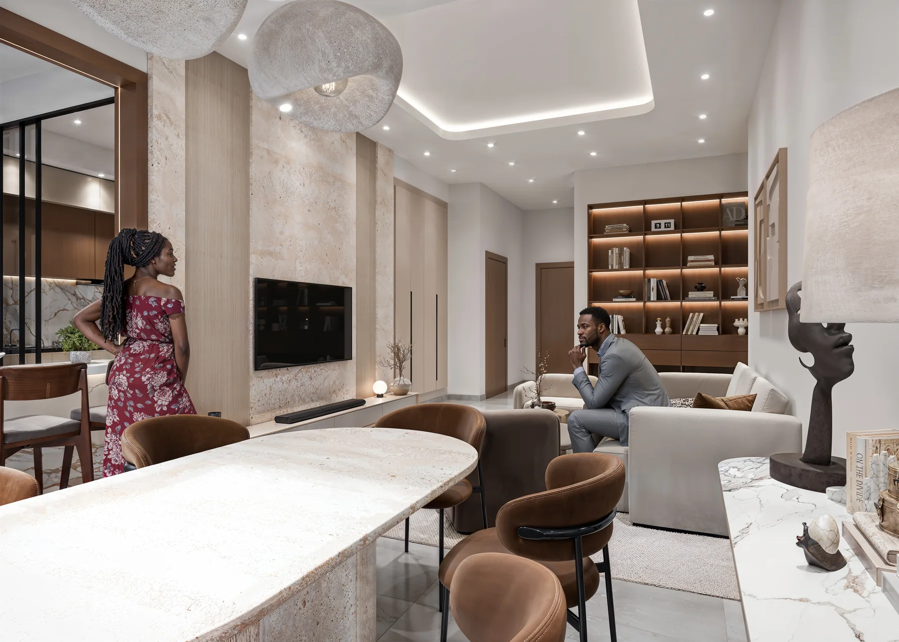 Calm contemporary interior with refined proportions