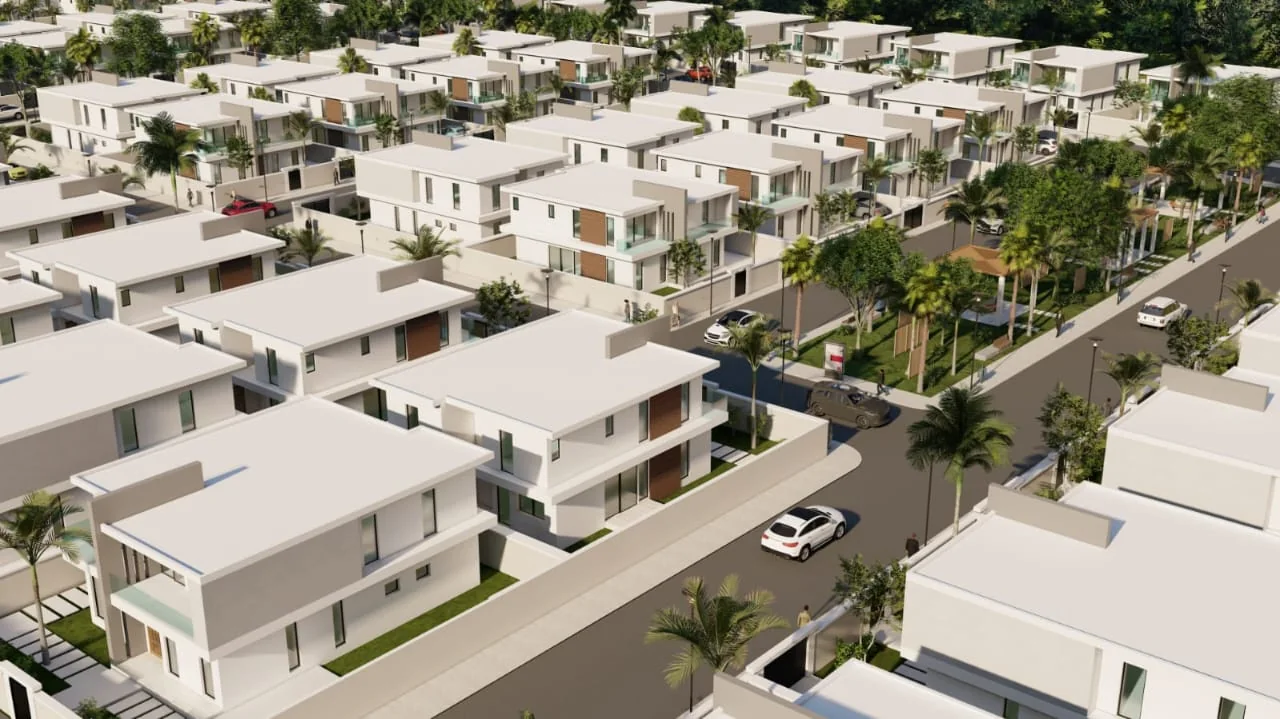 Aerial view of Palmera homes